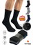 3 Çift Termal Erkek Kışlık Soket Havlu Kalın Çorap Dikişsiz Siyah-Lacivert-Gri Renk Premium Pamuk 1