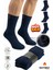 3 Çift Termal Erkek Kışlık Soket Havlu Kalın Çorap Dikişsiz Lacivert Renk Premium Pamuk 1