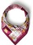 Bordo Geometrik Çiçek Desenli Bandana Fular 4