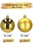 Yılbaşı Top Süsü 6 Cm, 6 Adet, Gold Mat, Çok Renkli, Şık ve Parlak Dekorasyon 2