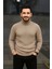 Mdb Erkek Fitilli Triko Kazak 2li Et Bej Iyah Regular Balıkcı Yaka Tam Boğazlı Triko Eti Odeli Kazak 2