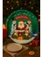 Yılbaşı Temalı Yeşil Metal Sunum Tepsisi – Santa Claus, Penguen ve Kardan Adam Desenli Happy New Year Servis Tepsisi 1