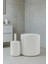 Sas Haus Lines Serisi Beyaz Banyo Seti, 2 Parça Akrilik Silindir 5 Litre Çöp Kovası ve Tuvalet Fırç 1