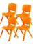 Fiore 4'lü Set Büyük Şirin Çocuk Sandalyesi Turuncu 1