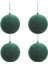 Yeşil Kadife Toplar, 8 Cm, 4'lü, Yılbaşı Süsü, Çam Ağacı Dekoru 2