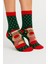 Unisex Yılbaşı Desenli Renkli Soket Çorap Christmas Happy New Year 1