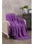 Zeynep Tekstil Comfy | Çizgili Wellsoft Tv Battaniyesi 110X180 cm Mor 1