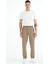 Bej Erkek Fermuarlı Üç Cepli Standart Kalıp Klasik Paça Eşofman Alt - 84768 6