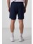 İndigo İnce Yumuşak Standart Fit Erkek Taytlı Şort - 81287 7