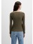 Uzun Kollu Haki Tişört 1613851-87538 4