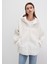 Peluş Detaylı Kapüşonlu Ekru Ceket 1110215-80194 2