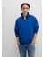 Yarı Fermuarlı Mavi Logo Baskılı Mavi Sweatshirt 0S10585-70907 1