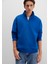 Yarı Fermuarlı Mavi Logo Baskılı Mavi Sweatshirt 0S10585-70907 2