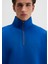 Yarı Fermuarlı Mavi Logo Baskılı Mavi Sweatshirt 0S10585-70907 6