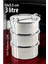 Sefer Tası Yemek Kabı Paslanmaz Çelik 3 Katlı 14 cm 3 Li̇tre 1