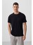 Standart Fit Basic O Yaka 2li Paket Siyah-Beyaz Erkek T-Shirt - 87911 3