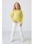 Oversize 3lü Paket Sarı-Ekru-Su Yeşili Kız Çocuk sweatshirt - 75150 5