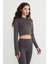 Basic Bisiklet Yaka Parmak Geçmeli Crop Bluz 5