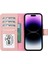 Apple iPhone 15 Uyumlu Deri Cüzdanlı Kılıf Mwwn Nu2 Pembe 2