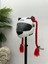 Motor & Motosiklet Kırmızı Simli Çift Örgü Saç ve Kırmızı Fiyonklu Kedi Kulak Set Kask Dış Aksesuarı 6