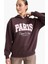 Relax Fit Kapüşonlu Baskılı Kalın Sweatshirt G7016AX25WN 1