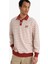 Boxy Fit Polo Yaka Baskılı Çizgili Sweatshirt G7003AX25WN 1