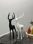 Renkli Dekoratif Geyik Heykeli Çift Set, Şık ve Modern Ev Dekoru Aksesuarı 5