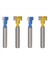 4pcs 1/4 Inç Shank T-Slot Kesici Yönlendirici Bit Çelik Sap 3/8 Inç ve 1/2 Inç Uzunlukta Ahşap Kesiciler Elektrik Aletleri Için (Yurt Dışından) 1