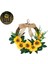 Esinti 35 cm Yapay Ayçiçeği Çelenk Dekorasyon, Çelenk Ön Kapı Mini Ayçiçeği Çelenk Yaz (Yurt Dışından) 2