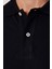Erkek Slim Fit Dar Kesim Pamuklu Yumuşak Dokulu Serin Tutan Kumaş Düz Pike Siyah Polo Yaka Tişört 3