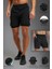 2 Li Paket Gym ve Fitness Erkek Astarlı Taytlı Şort Gizli Cep Detaylı Düz Desen 10
