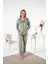 Estiva 25364 Gömlek Yaka Kadife Pijama Takımı 1