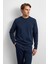 Lacivert Regular Fit Bisiklet Yaka Sweatshirt 1