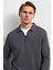 Antrasit Regular Fit Yarım Fermuarlı Sweatshirt 1