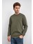 Haki Regular Fit Bisiklet Yaka Sweatshirt 1