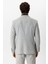 Açık Gri Slim Fit Mono Yaka Yünlü Ceket 5