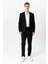 Siyah Slim Fit Mono Yaka %100 Pamuk Ceket 5