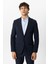 Lacivert Slim Fit Mono Yaka Ceket 2