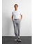 Gri Regular Fit Düz Paça Jogger Pantolon 3