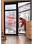 Yeni Yıl Temalı Renkli Vitrin Cam Sticker Dekorasyonu 50X70 Kırmızı 1