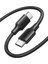 USB-C 60W 3A QC PD Hızlı Şarj Kablosu, 0,5 Metre, Siyah, 50996 6