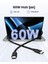 USB-C 60W 3A QC PD Hızlı Şarj Kablosu, 0,5 Metre, Siyah, 50996 14