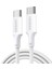 Usb-C 100W 5A Qc Pd Örgülü Hızlı Şarj Kablosu, 1 Metre, Beyaz, 35220 3