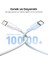 Usb-C 100W 5A Qc Pd Örgülü Hızlı Şarj Kablosu, 1 Metre, Beyaz, 35220 5