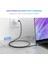 USB-C 60W 3A QC PD Örgülü Hızlı Şarj Kablosu, 1 m, Siyah, 50150 2