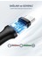 USB-C - USB-A 3A QC Hızlı Şarj Kablosu, 0,5 m, Siyah, 60115 9