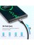 USB-C - USB-A 3A QC Örgülü Hızlı Şarj Kablosu, 1 m, Siyah, 60126 7