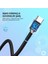 USB-C - USB-A 3A QC Örgülü Hızlı Şarj Kablosu, 1 m, Siyah, 60126 9