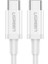 USB-C 60W 3A QC PD Hızlı Şarj Kablosu, 1 m, Beyaz, 60518 6