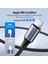 USB-C - Lightning 3A PD MFi Sertifikalı Örgülü Hızlı Şarj Kablosu, 2 m, Siyah, 60761 3